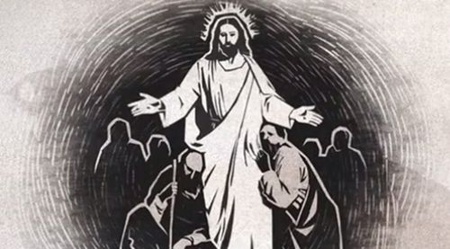 Isus Hristos, cu brațele întinse, invitându-i pe toți să vină la El.